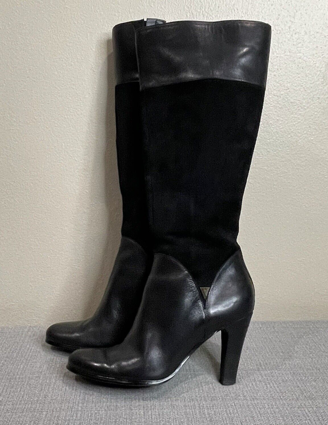 Victor Alfaro "Cassidy" Women's (Size 6.5) Tall Leather Suede High Heel Boots