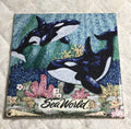 SeaWorld Orca Whales Decorative Hanging Plaque / Ceramic Art Tile / Trivet