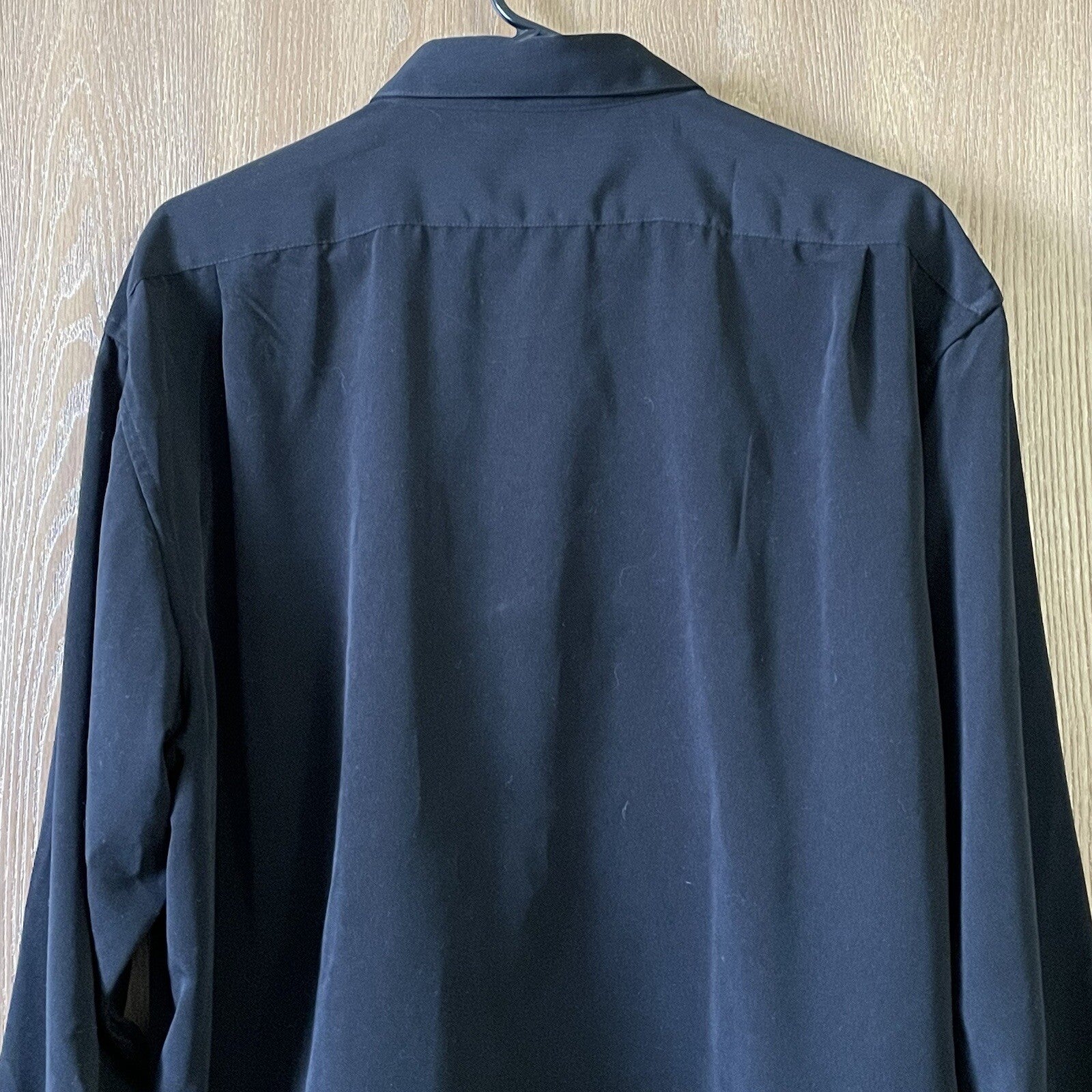 Hill & Archer Men's XL Black Long Sleeve Button Up Shirt with Embroidered Design