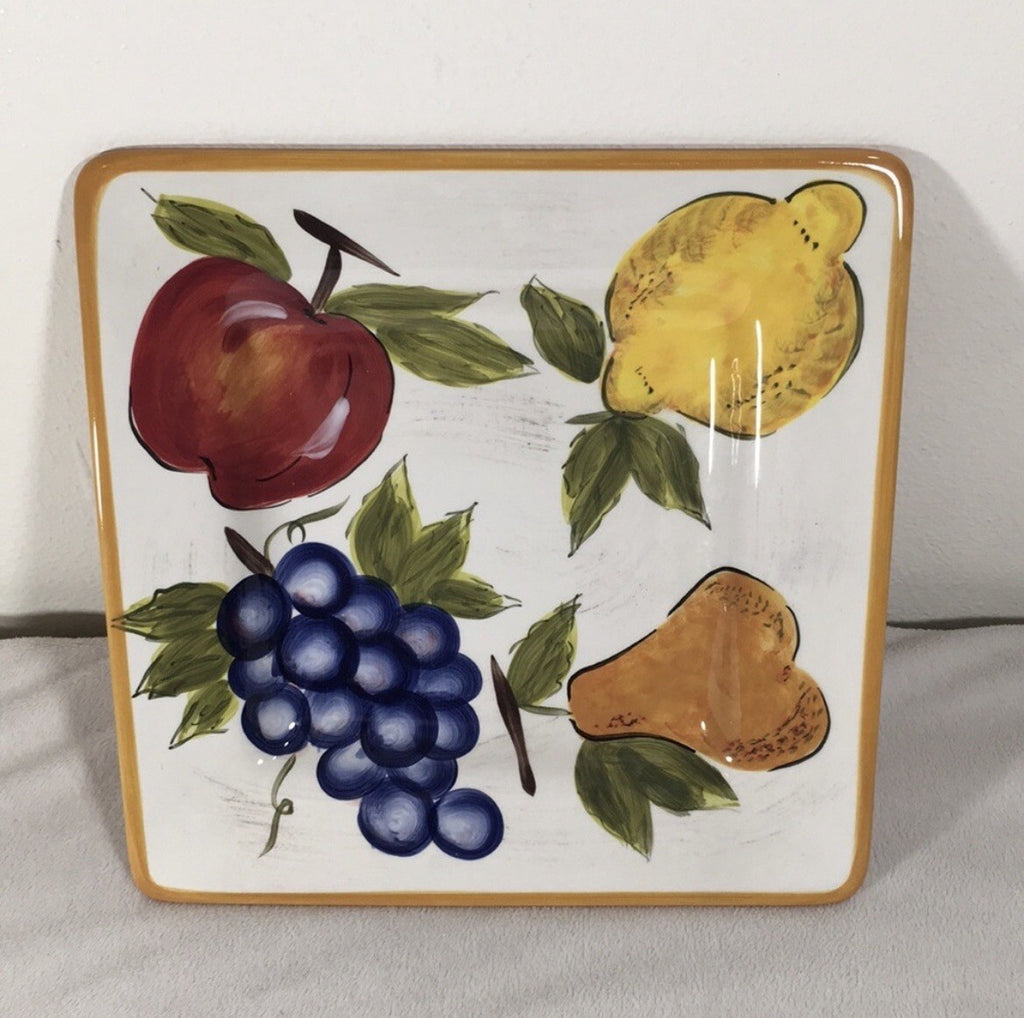 JC Penney Home Collection (Fruitful) Fruit Print Decorative Serving Plate