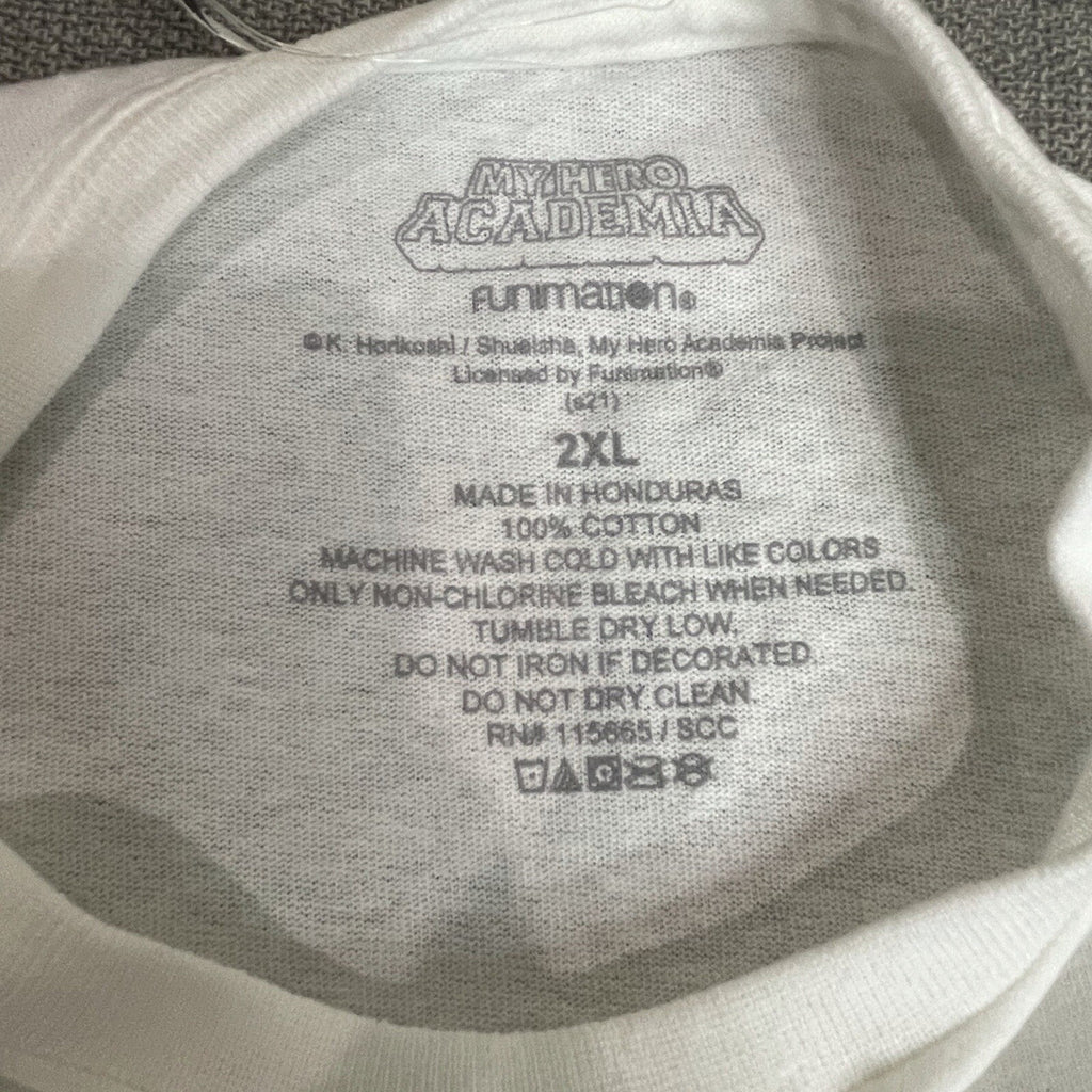 NWT My Hero Academia Men's Women's Adult 2XL (XXL) White Graphic T-Shirt