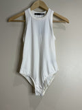 NWT Rebel Sugar Women's Size Small Cream Sleeveless Tank Top BodySuit