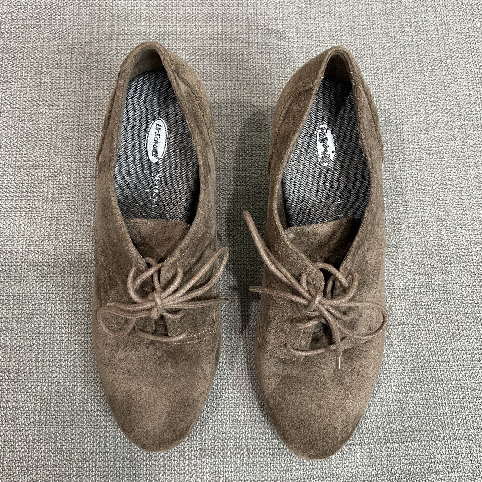 Dr. Scholl's "Cheer" Women's Size 6 Brown Faux Suede Lace Up Ankle Booties Shoes