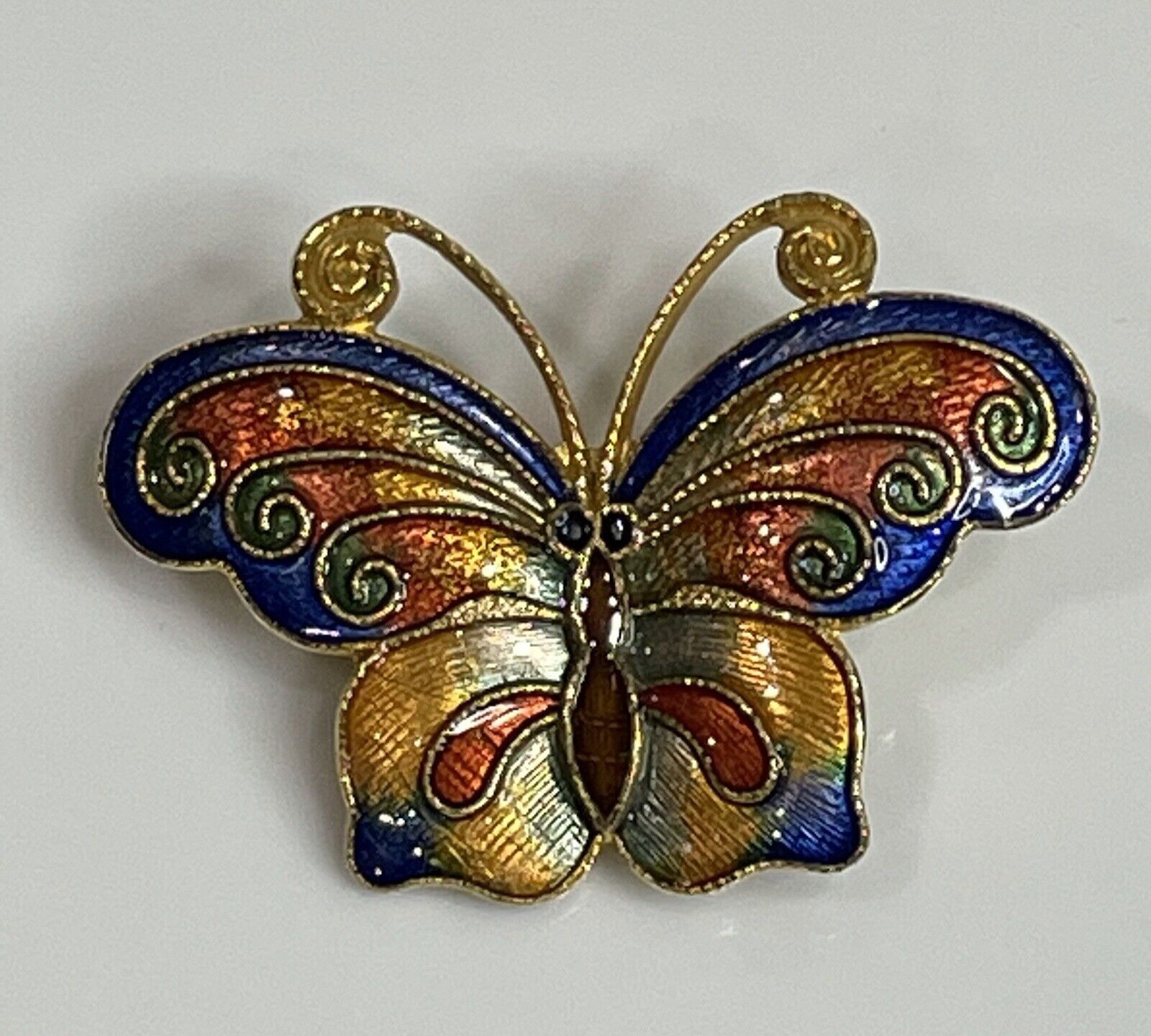 Women's Fashion Jewelry - Pins & Brooches - Colorful Textured Butterfly