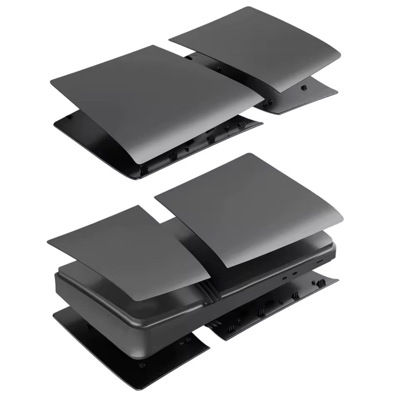 Black PlayStation 5 Pro Faceplate PS5 Cover Plate Shell (Disc-Free) Version