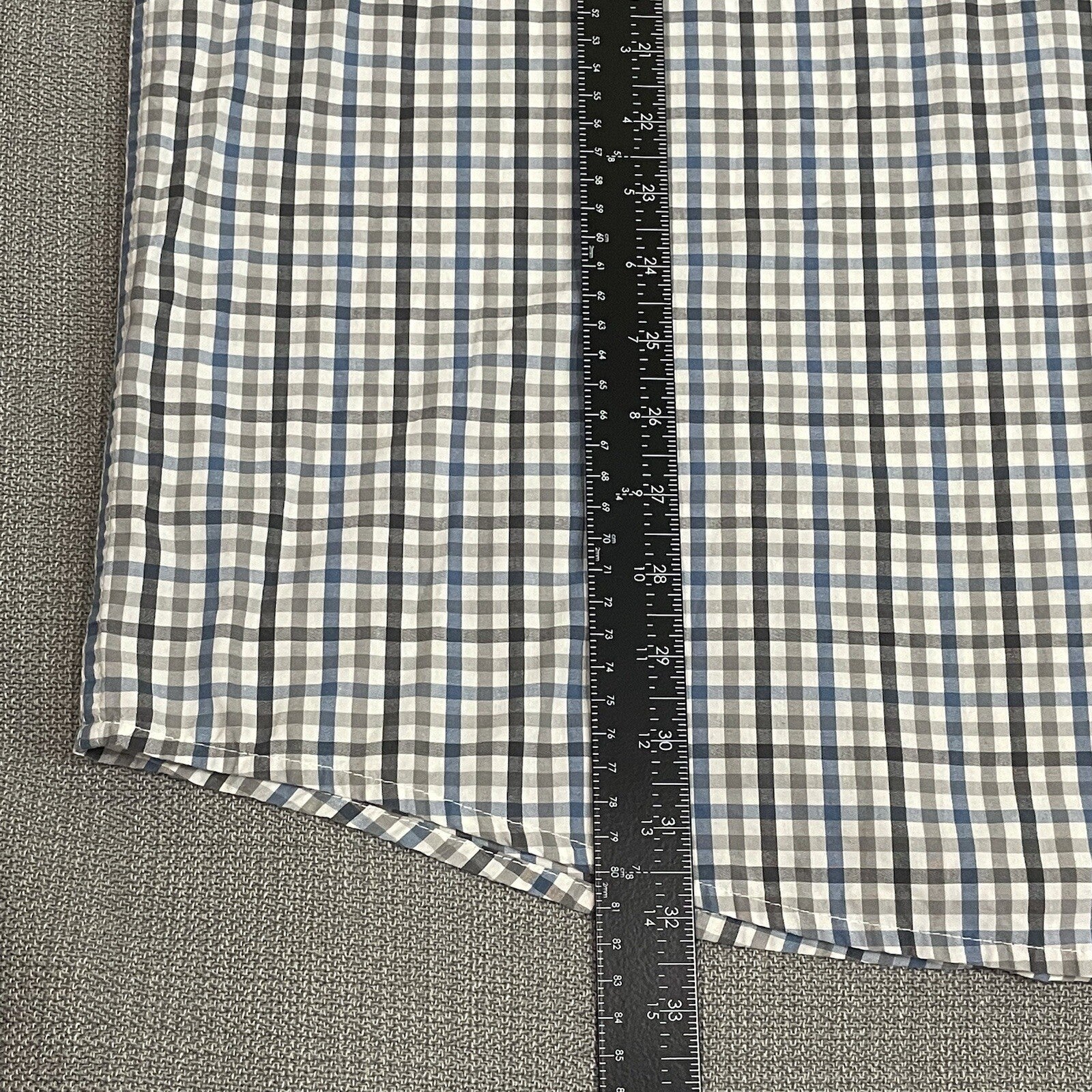 Falls Creek Mens XXLT (2X Large Tall) Gray Plaid Long Sleeve Button Up Shirt