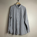 Falls Creek Mens XXLT (2X Large Tall) Gray Plaid Long Sleeve Button Up Shirt