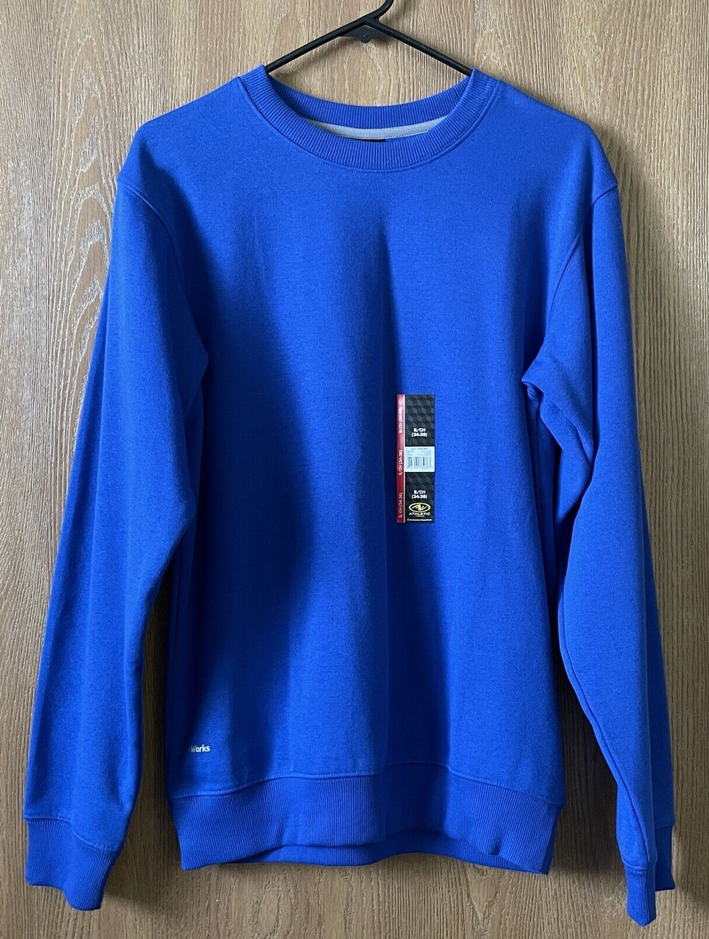 NWT Athletic Works Men's Size Small (34-36) DriWorks Blue Fleece Sweatshirt