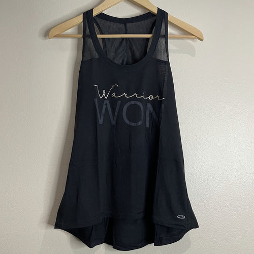 C9 Champion Women's Size S Black Athletic Tank with Warrior Won Lettering