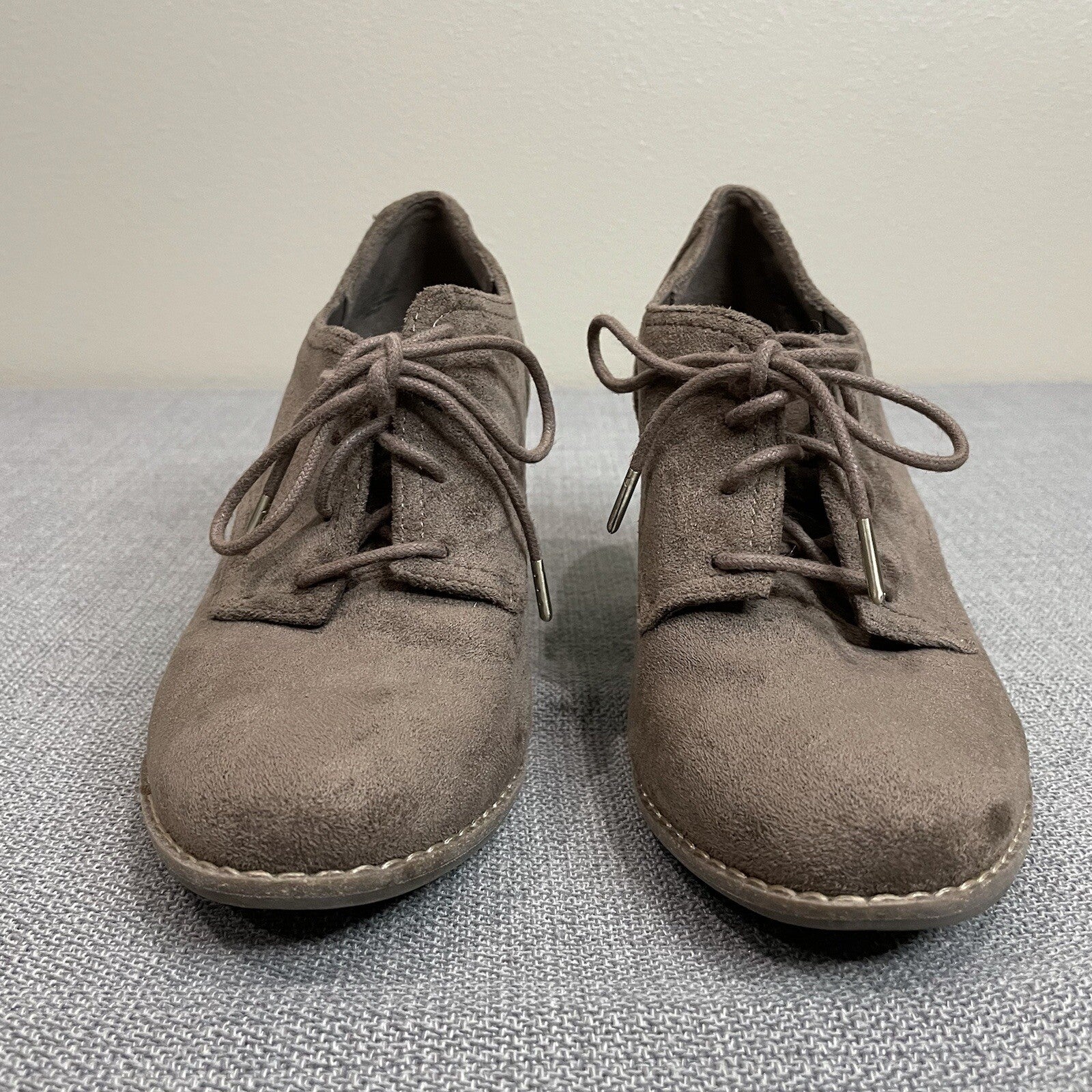Dr. Scholl's "Cheer" Women's Size 6 Brown Faux Suede Lace Up Ankle Booties Shoes