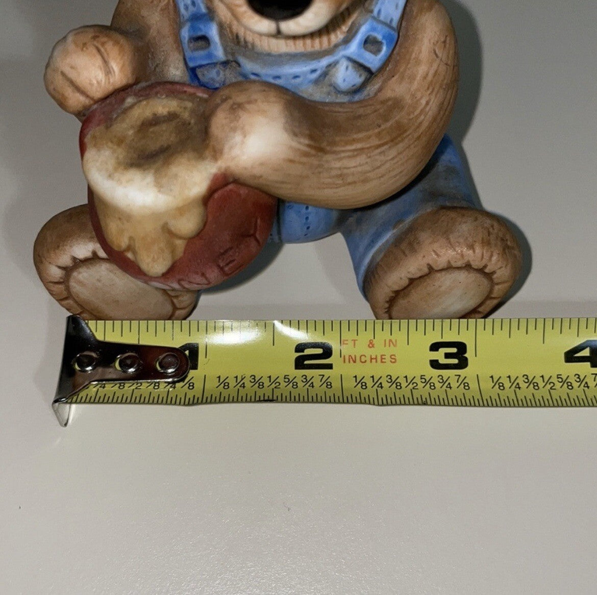 Homco (#1425) Set of 2 Decorative Bear Figurines / Honey & Apples / Fall Decor