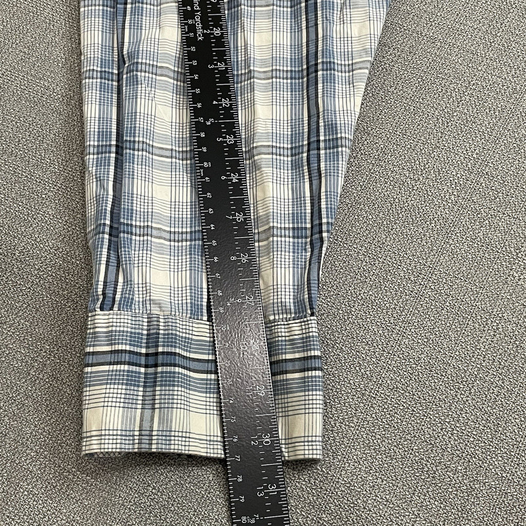 Timberland Men's XXL (2XL) Blue Plaid Long Sleeve Button Up Dress Shirt