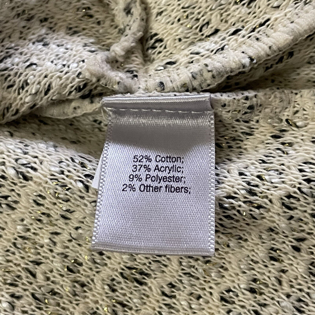 Jennifer Lopez Women’s Size XS Ivory Knit Sweater/Jacket with Chain Link Detail