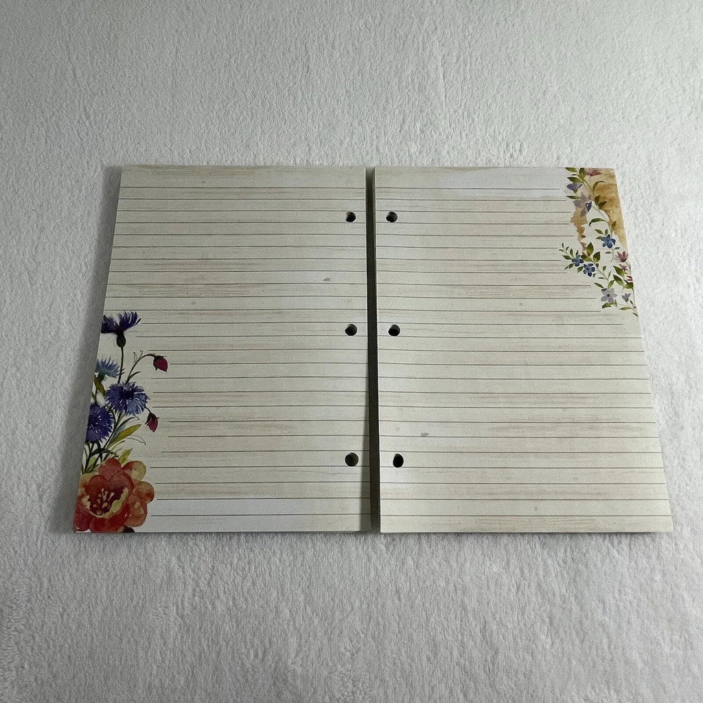 Decorative Fashion "Mini" Gold Floral Themed 3-Ring Planner Binder Bundle Set