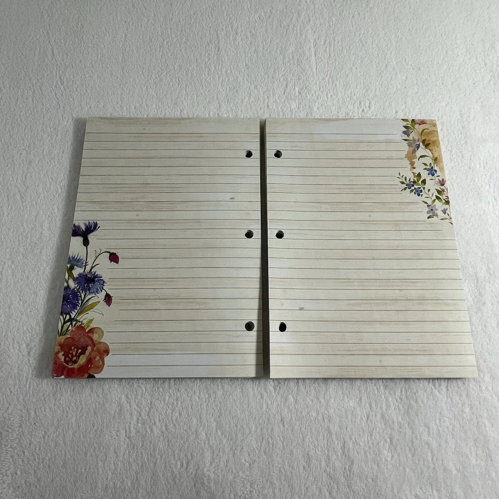 Decorative Fashion "Mini" Gold Floral Themed 3-Ring Planner Binder Bundle Set