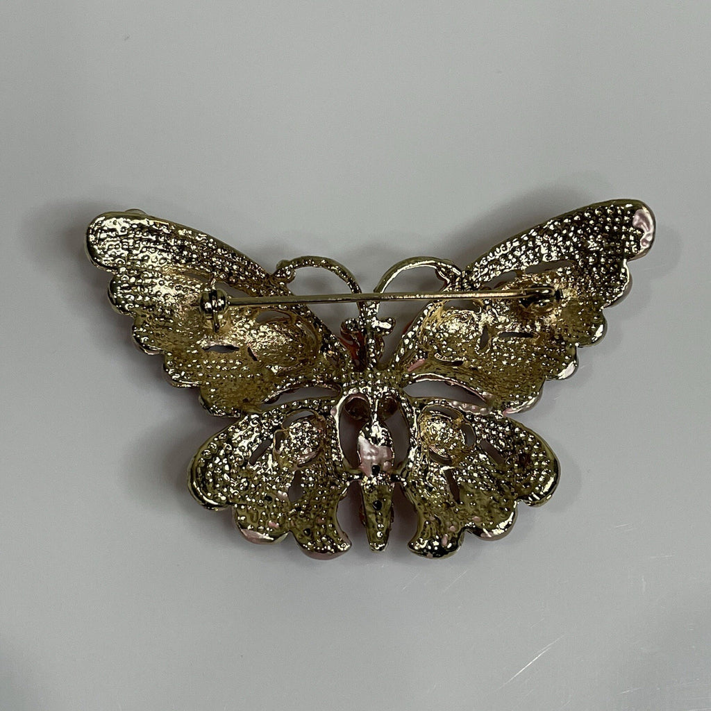 Women's Fashion Jewelry - Pins & Brooches - Pink Sparkle Butterfly