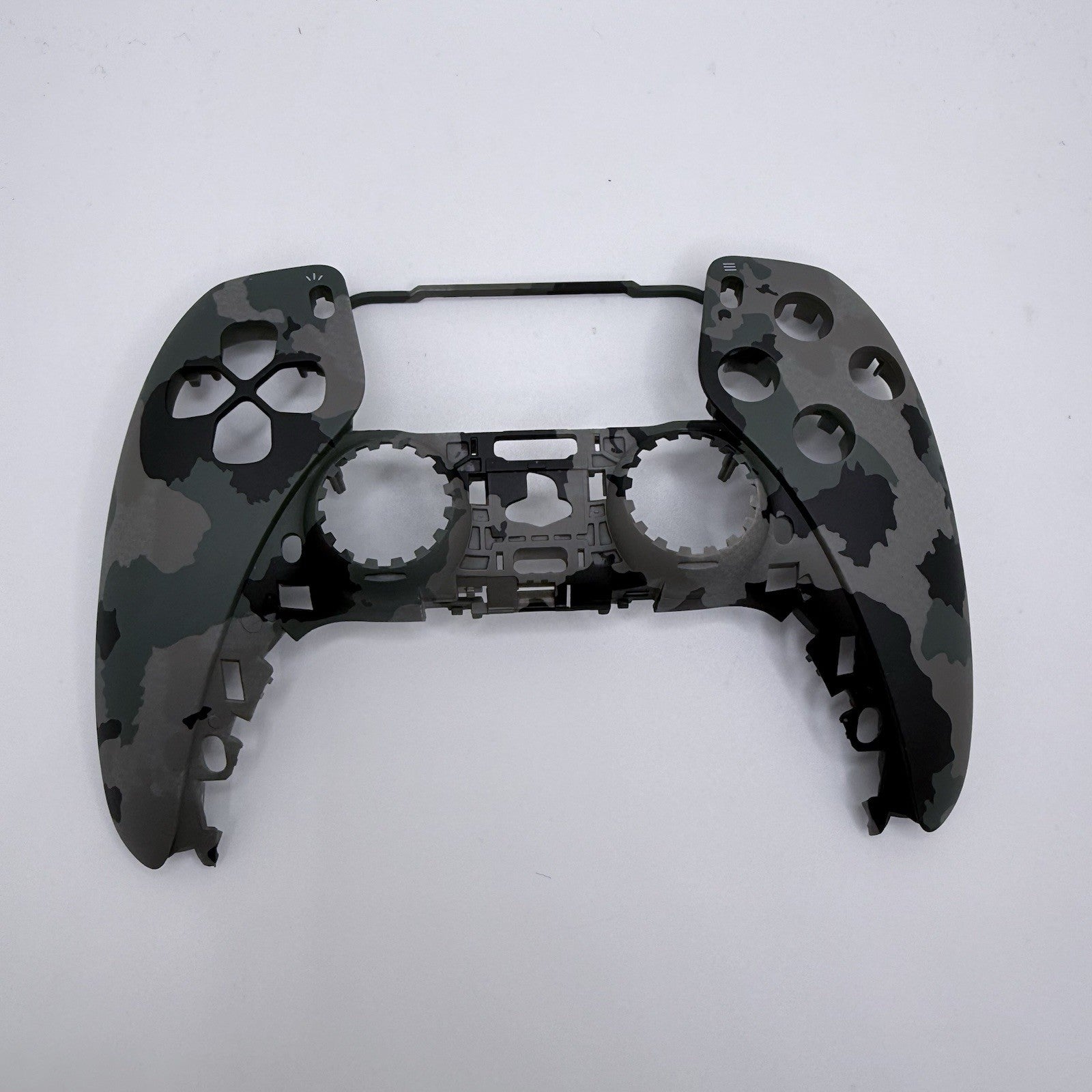 PS5 DualSense Controller Front Back Shell Case for PlayStation 5 Gray Camouflage