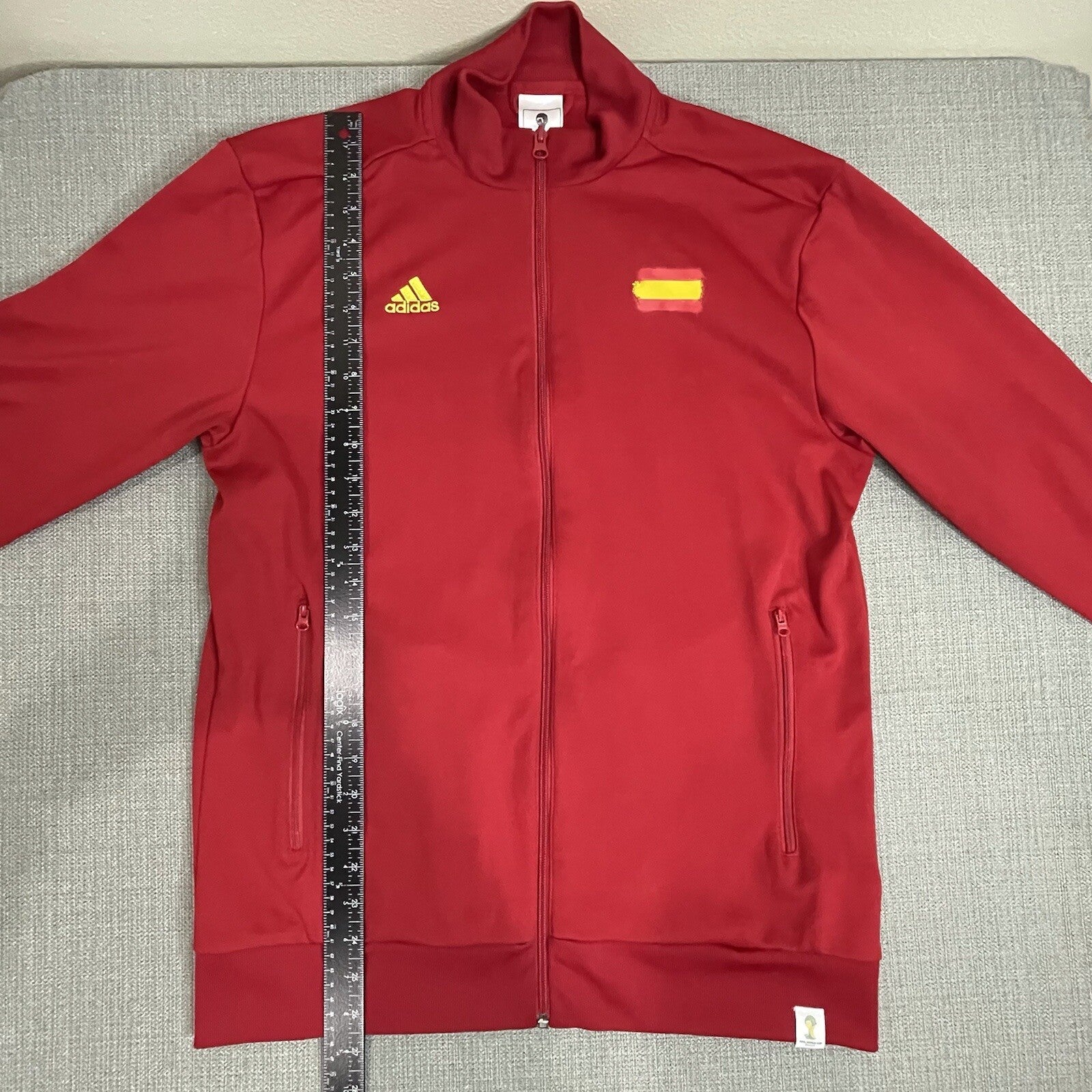 Adidas FIFA World Cup Brazil (Brasil) Mens Womens Adult Med Red Athletic Jacket