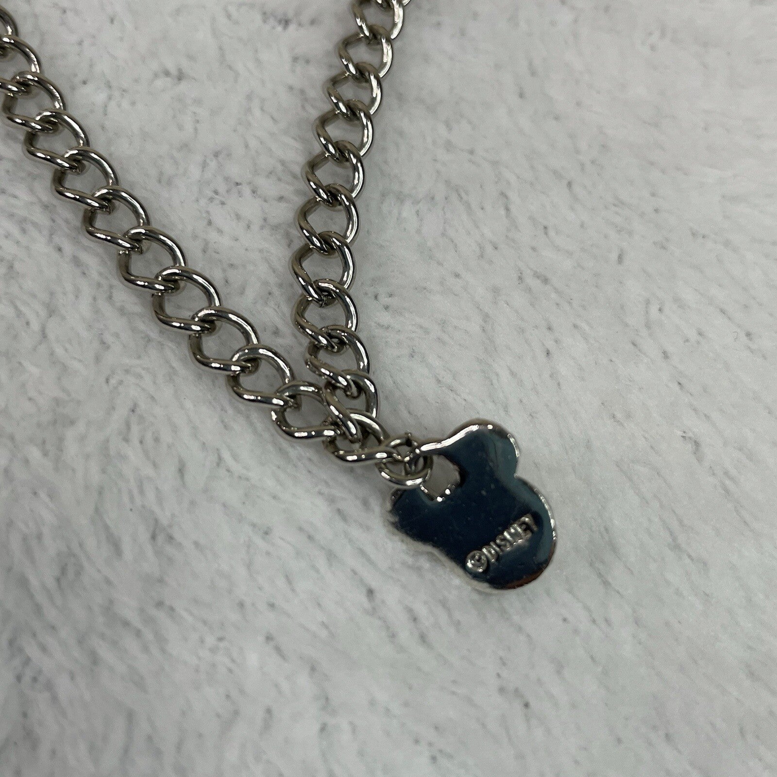 Disney Women’s Fashion Jewelry Faux Diamond Accent Mickey Mouse Logo Necklace