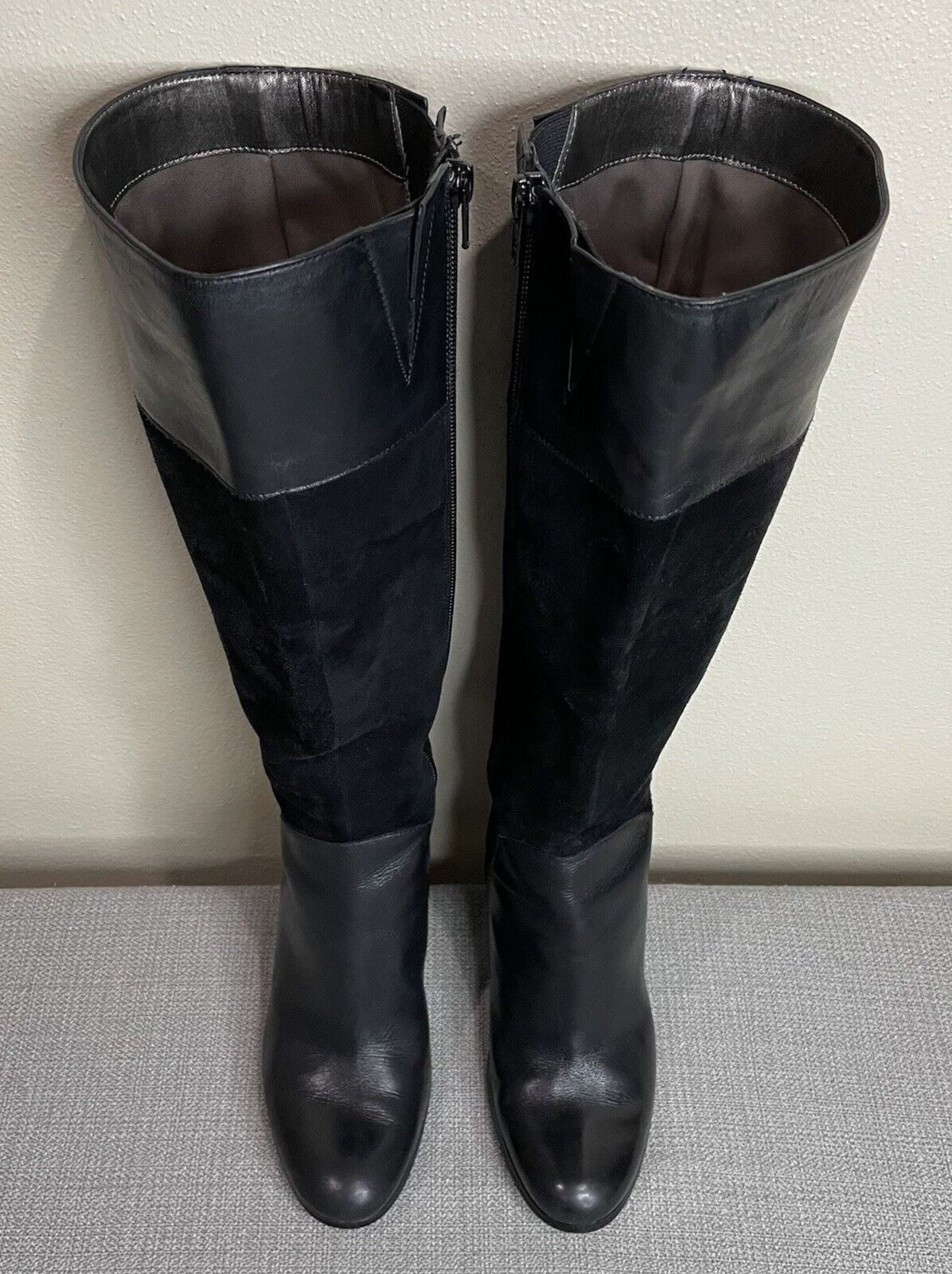 Victor Alfaro "Cassidy" Women's (Size 6.5) Tall Leather Suede High Heel Boots