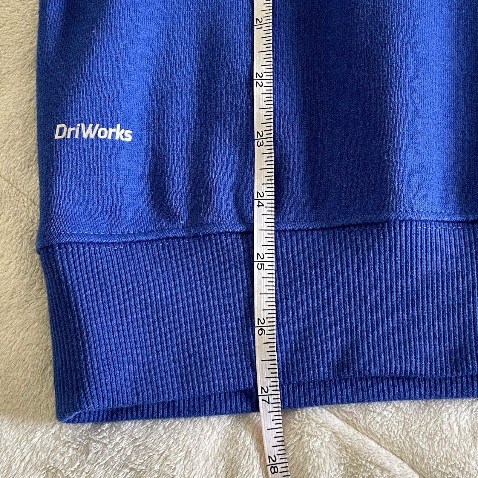 NWT Athletic Works Men's Size Small (34-36) DriWorks Blue Fleece Sweatshirt