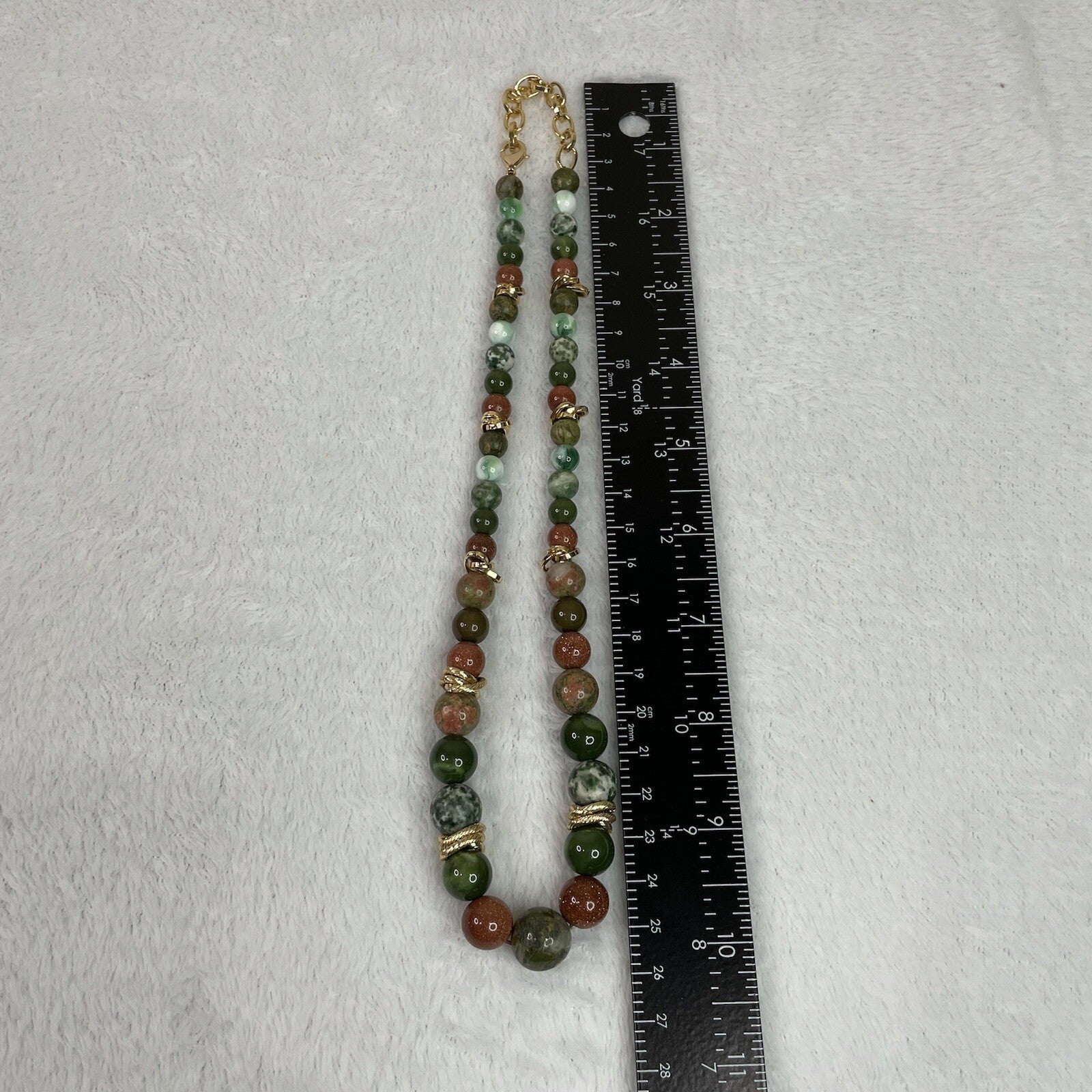 Women’s Fashion Jewelry Green Beaded Necklace w/ Matching Earrings & Bracelet