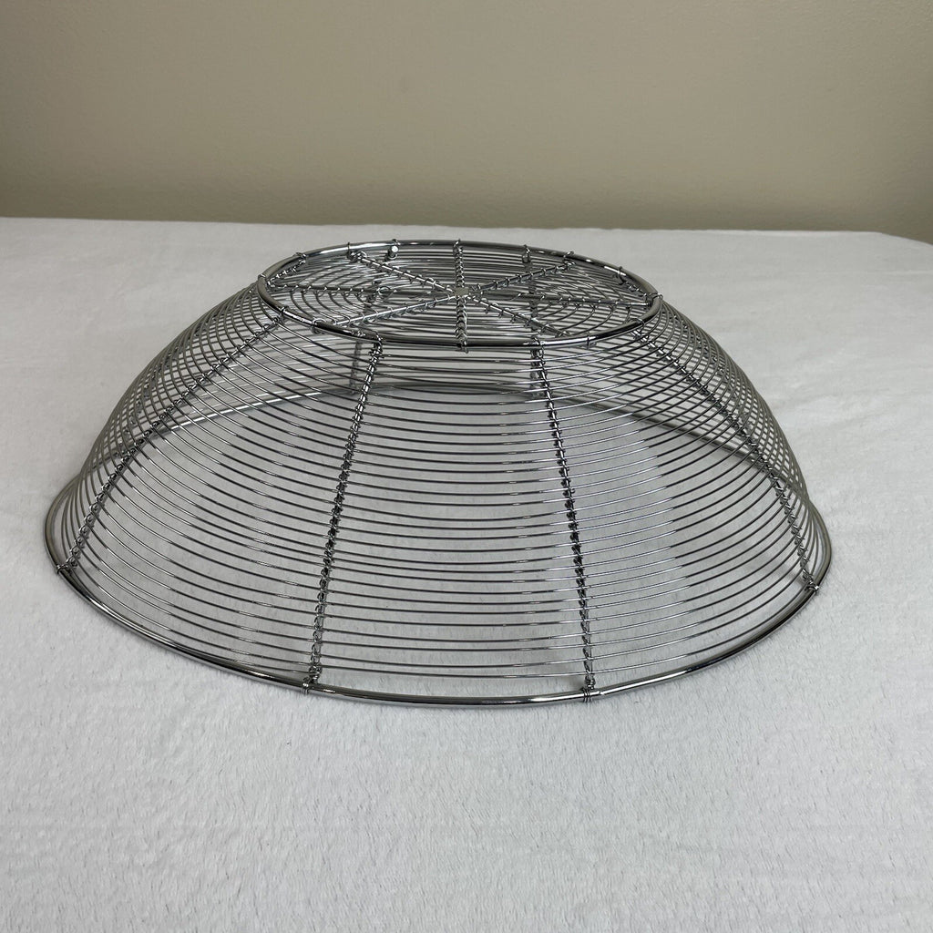 Decorative Silver Tone Metal Wire Fruit / Snack / Food / Home Decor Oval Basket