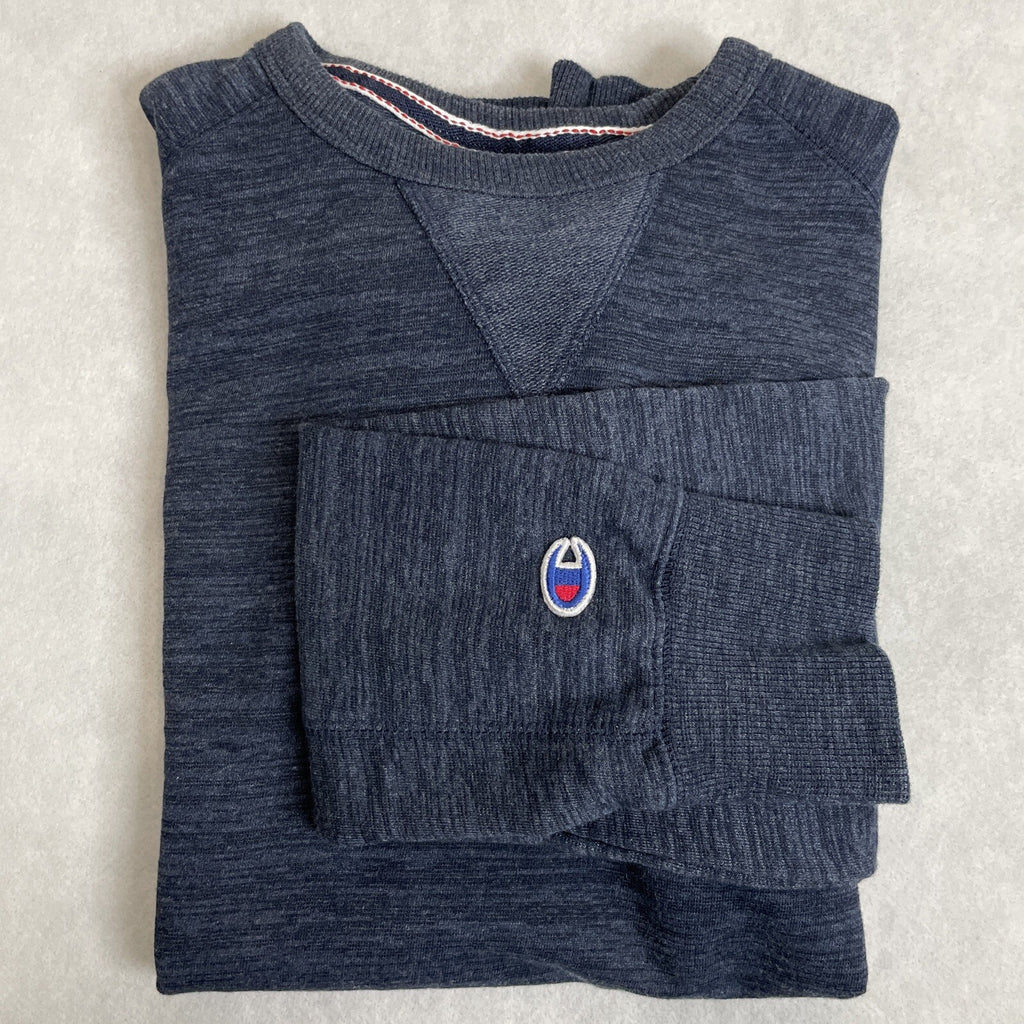 Champion Adult (Men’s / Women’s) Navy Blue Sweater With Embroidered Logo Size S