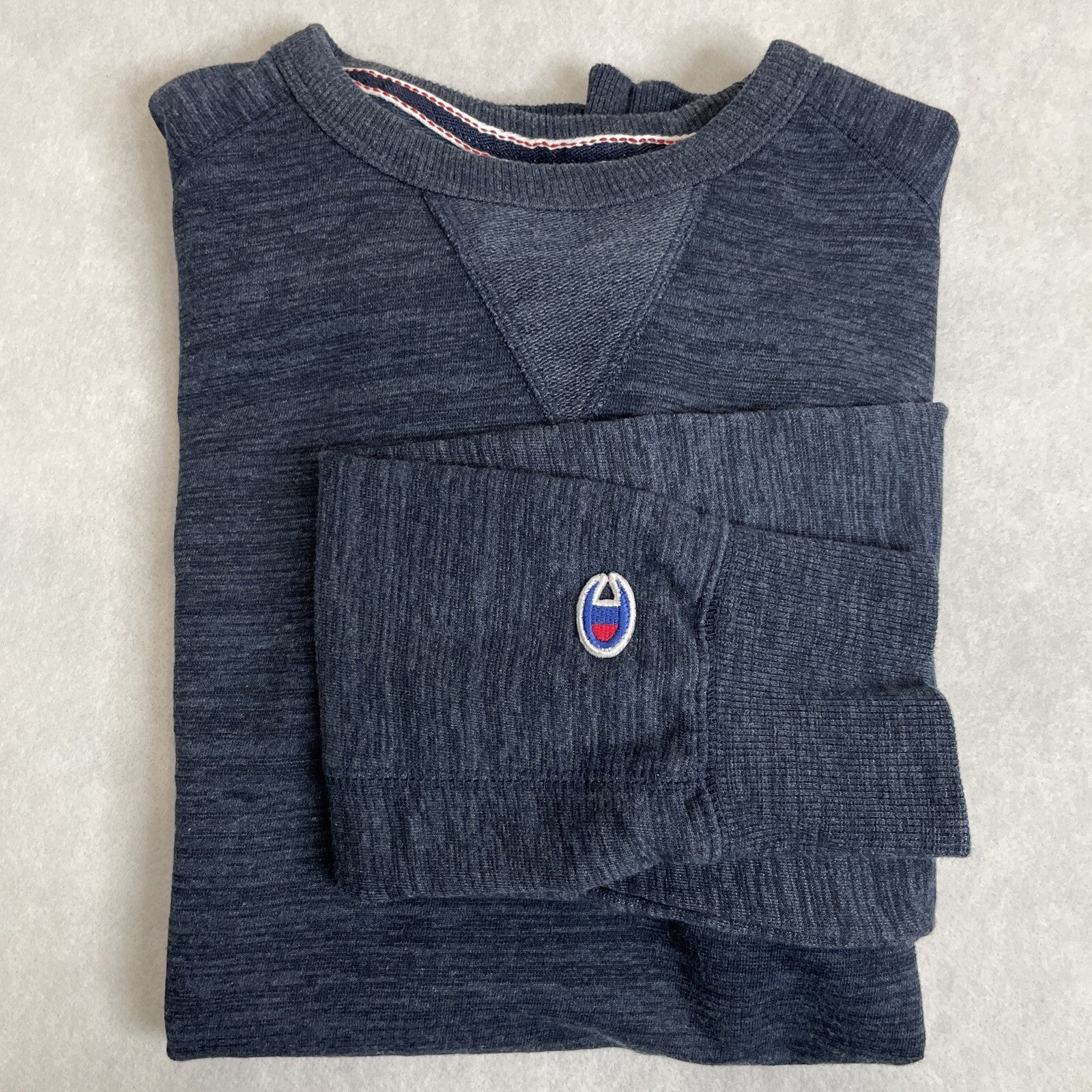 Champion Adult (Men’s / Women’s) Navy Blue Sweater With Embroidered Logo Size S