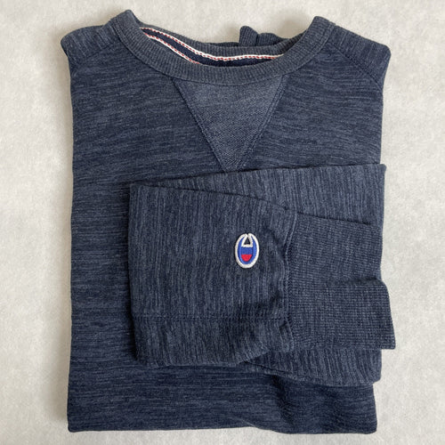 Champion Adult (Men’s / Women’s) Navy Blue Sweater With Embroidered Logo Size S
