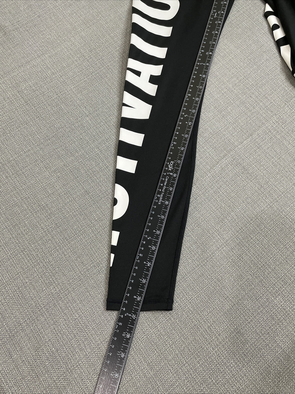 H&M Sport Women’s Black Pull On "Motivation Is The Key" Wording Leggings Size S