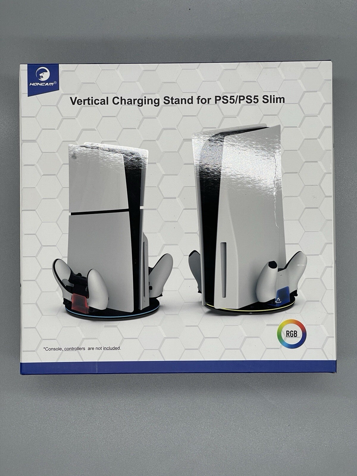 PlayStation 5 Charging  Vertical Stand w/RGB Lighting for PS5/Slim/Pro Console
