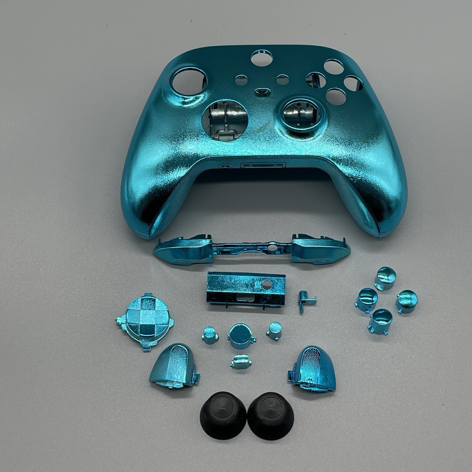 Chrome Blue Xbox Series S|X Controller Full Set Housing Shell Case Cover