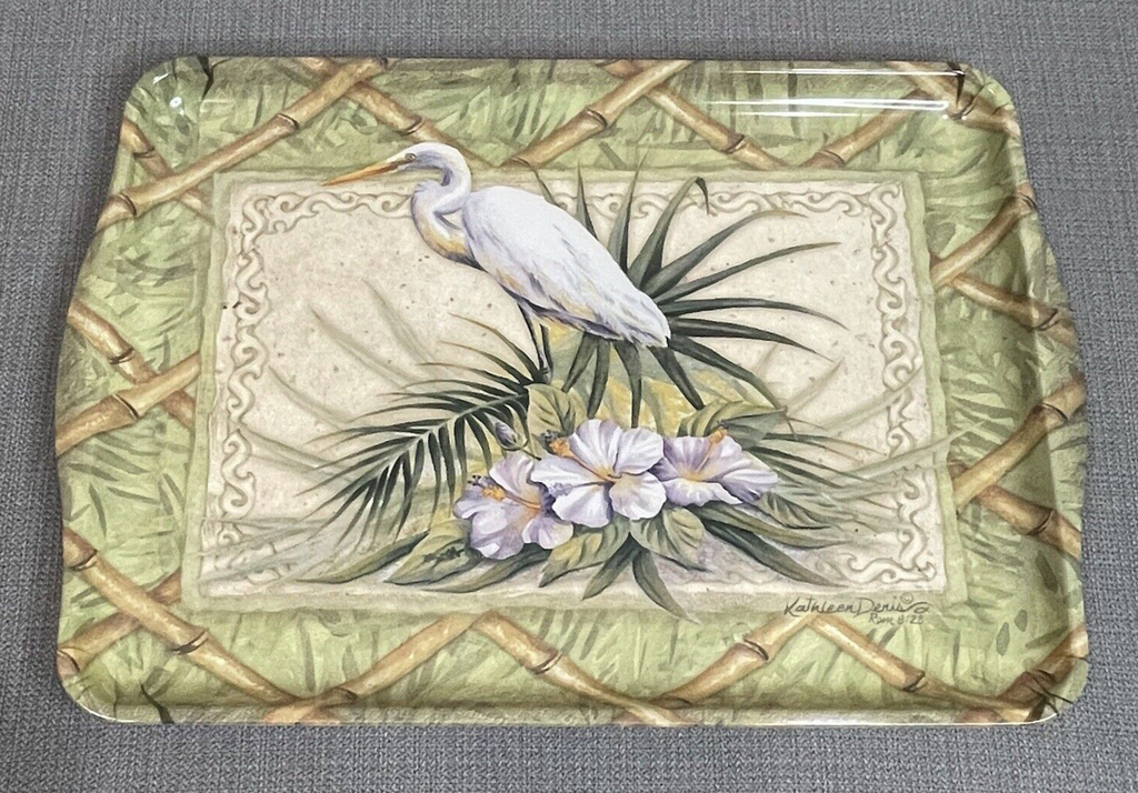 Keller Charles (Artist: Kathleen Denis) Decorative Bird Plastic Serving Tray