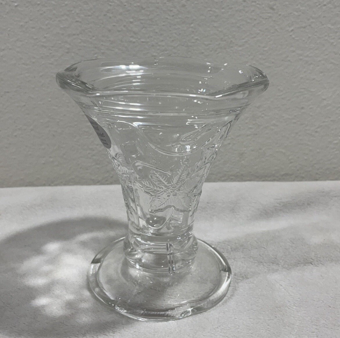 Princess House "Fantasia" Decorative Poinsettia (2 in 1) Candle Holder / Vase