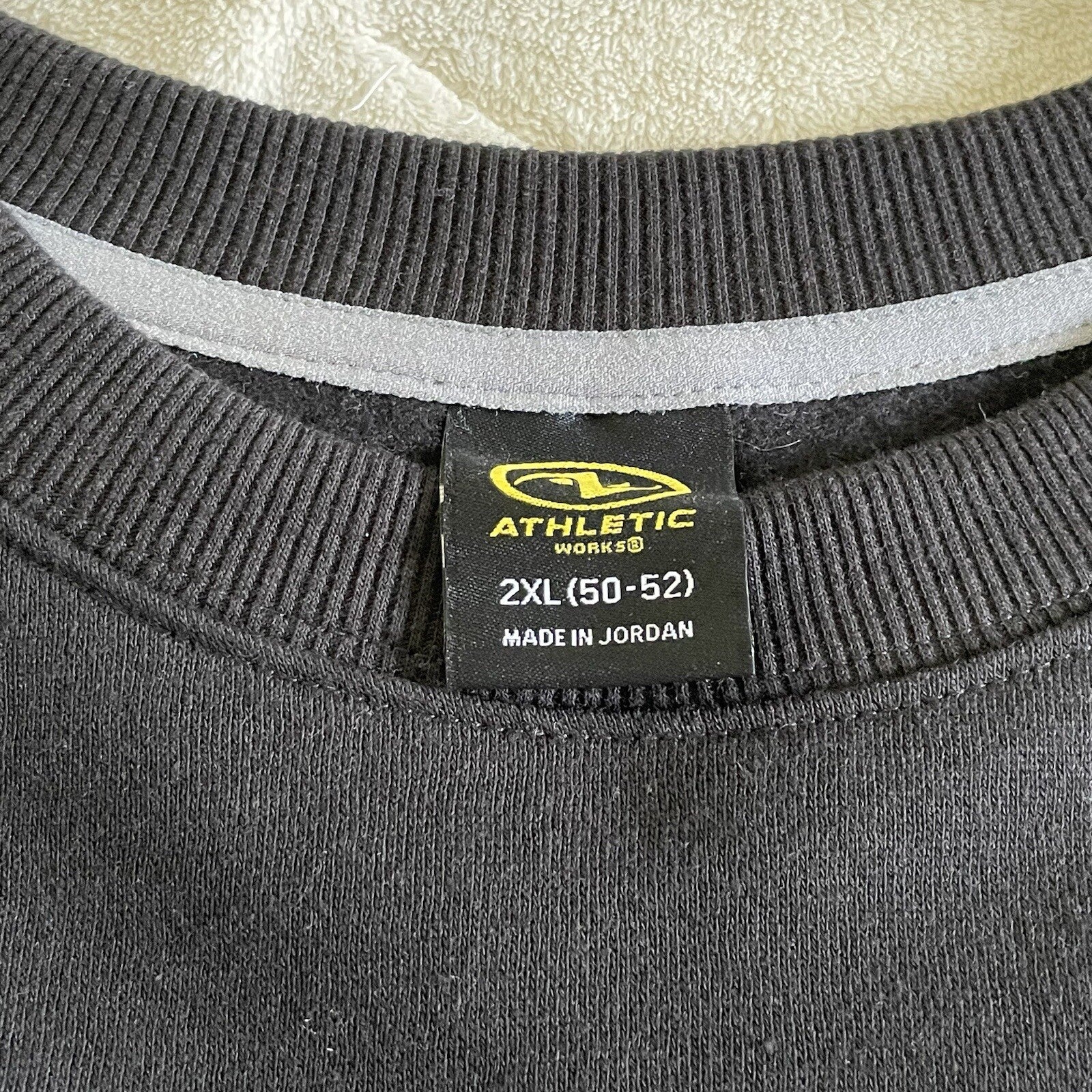 NWT Athletic Works Men's Size 2XL (50-52) DriWorks Black Fleece Sweatshirt