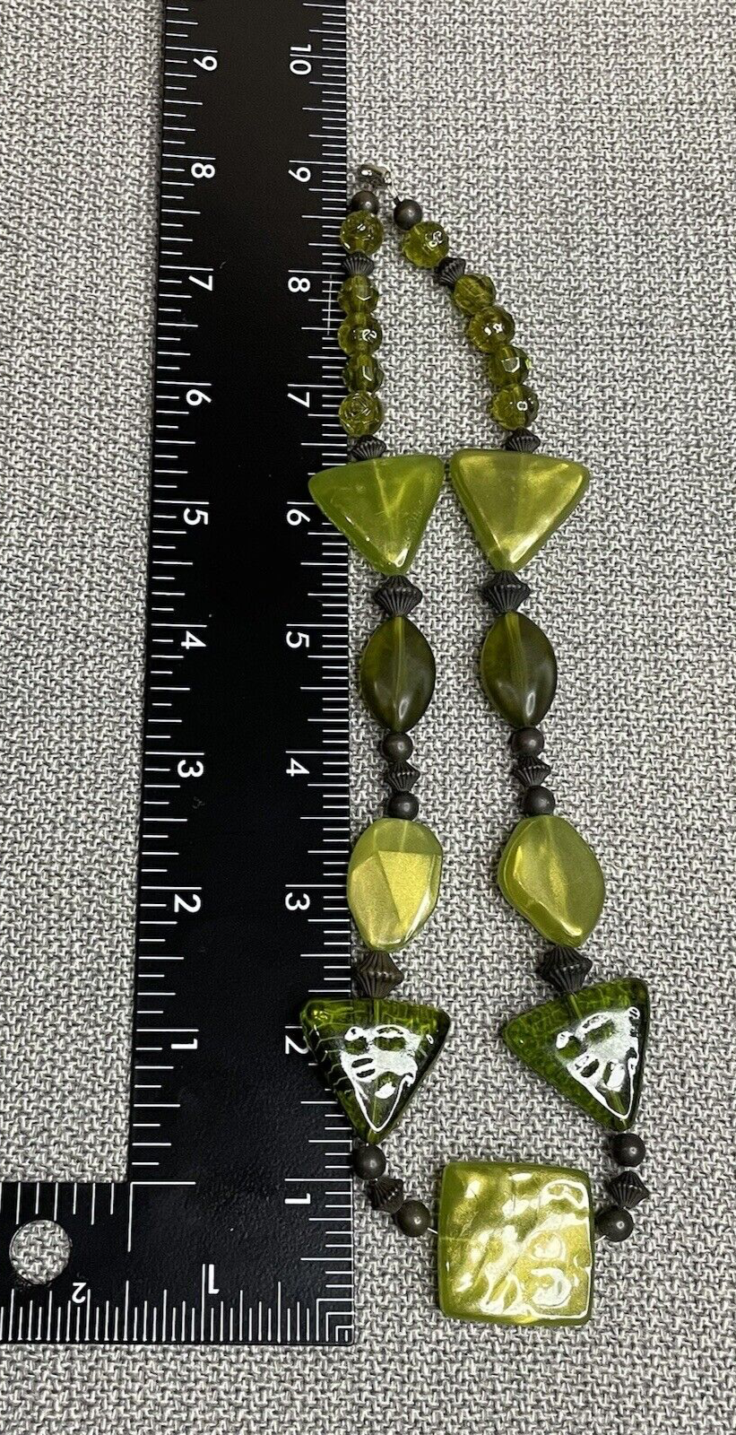 Women s Fashion Jewelry Green Shape Stones Chunky Necklace