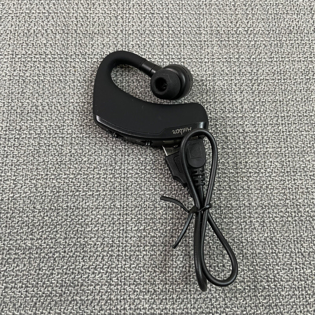 Ambar Black Bluetooth Earpiece with Case (Model: EF01)