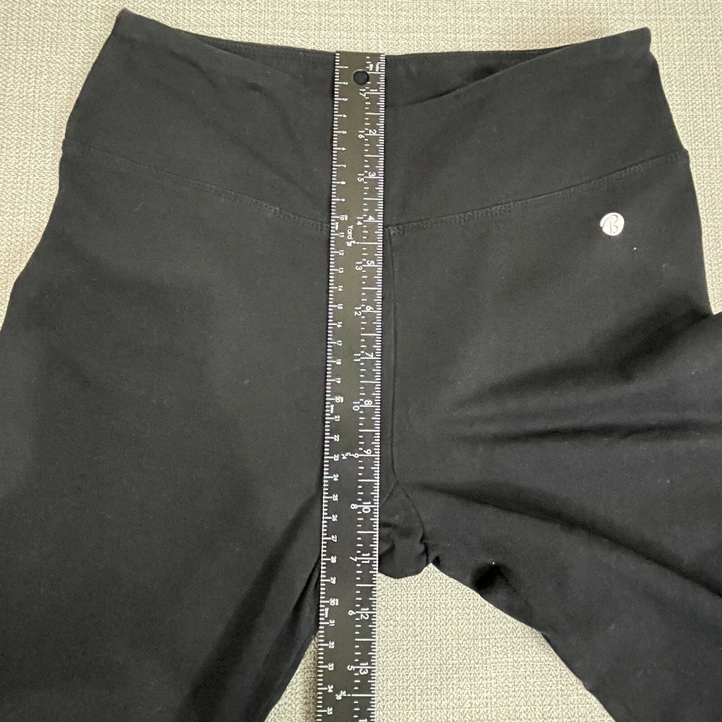 Bally Total Fitness Women's Size Small Athletic Gym Black Cropped Legging Pants