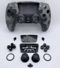 PS5 DualSense Controller Front Back Shell Case for PlayStation 5 Gray Camouflage