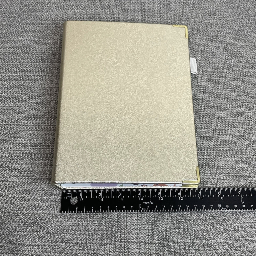 Decorative Fashion "Mini" Gold Floral Themed 3-Ring Planner Binder Bundle Set