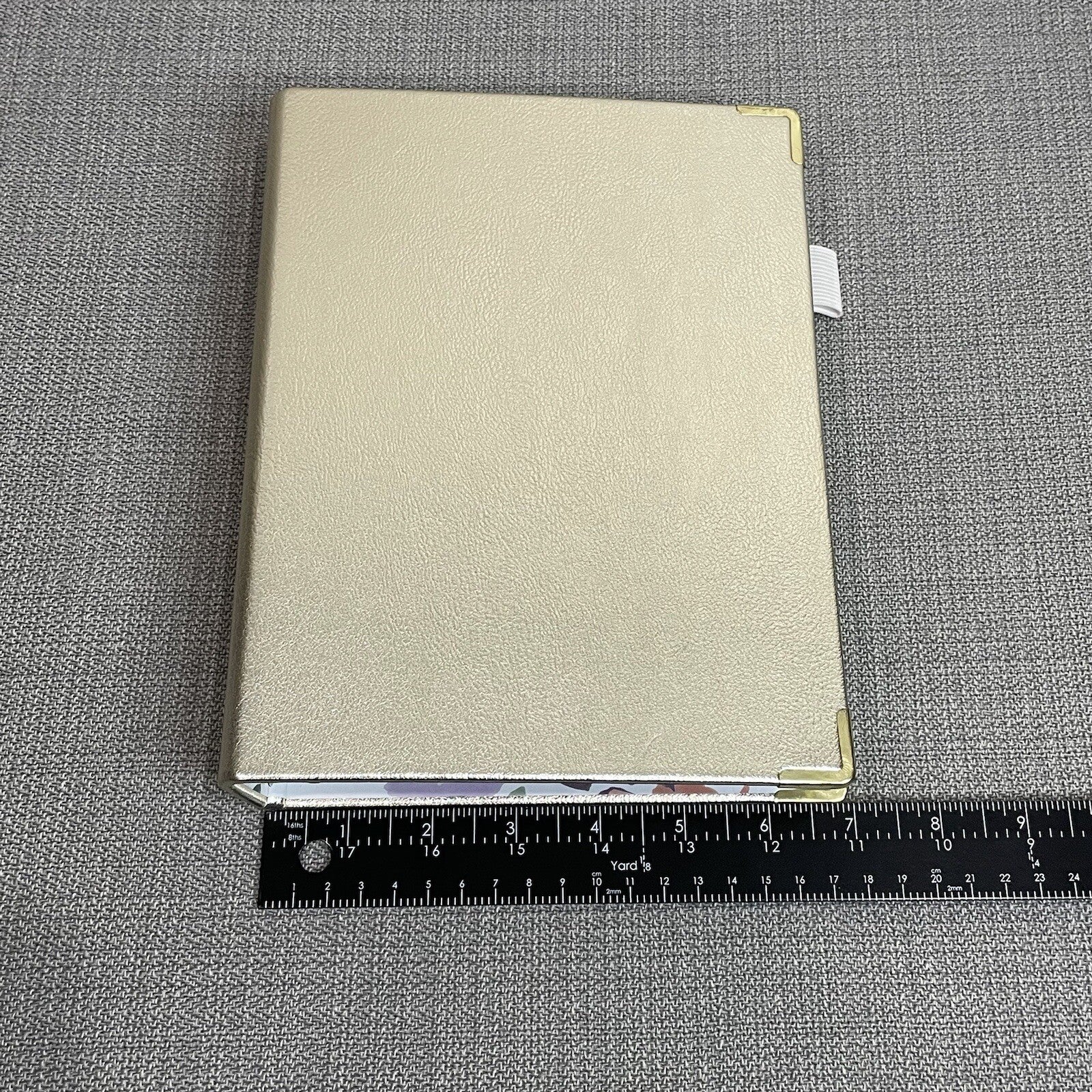 Decorative Fashion "Mini" Gold Floral Themed 3-Ring Planner Binder Bundle Set