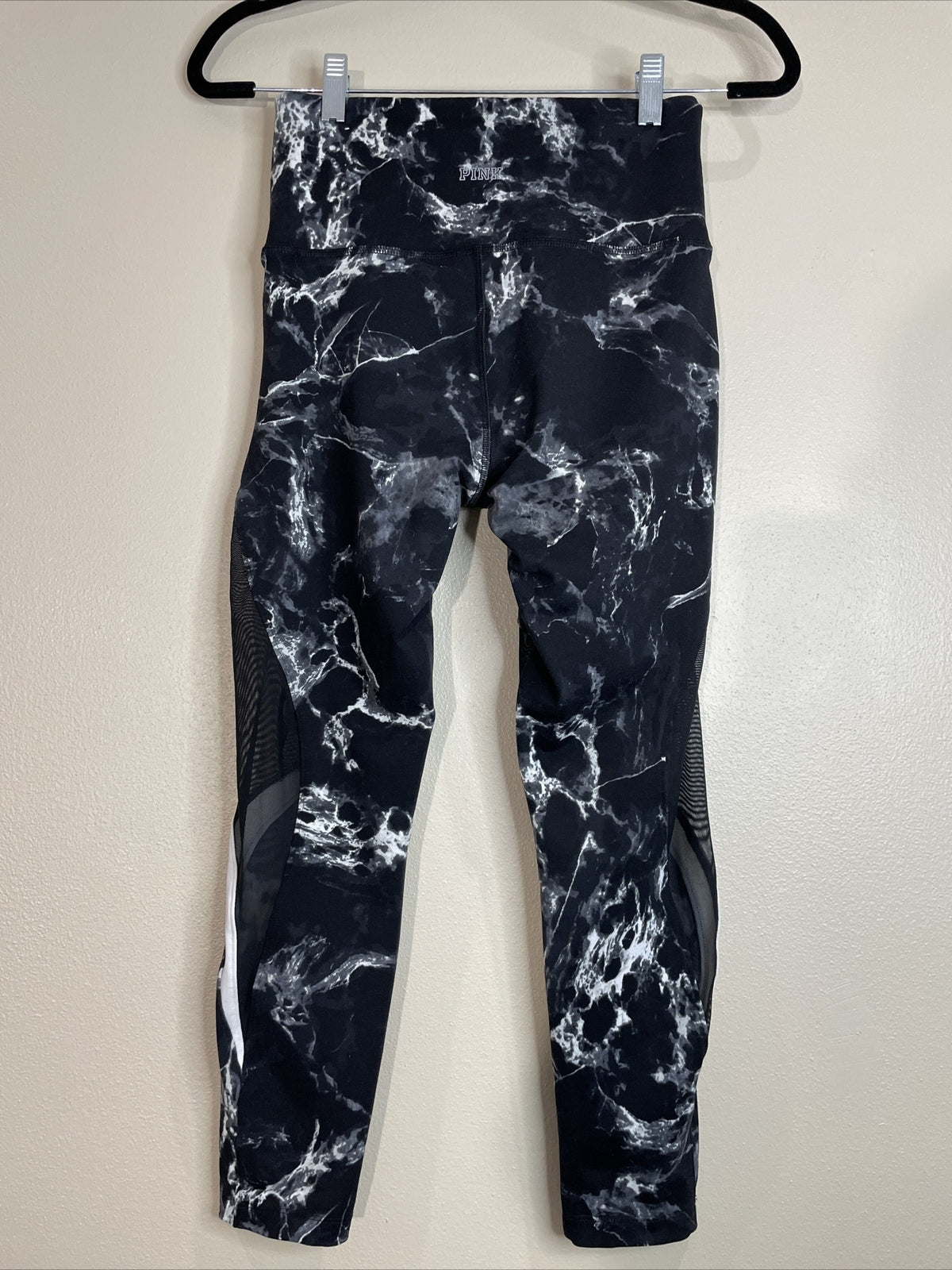 Pink Victoria's Secret Ultimate Women's Small Black White Marble Cropped Legging