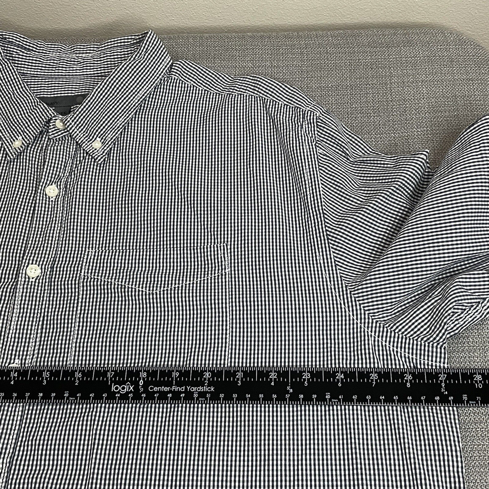 Old Navy Men's (Size XXL) 2XL Black Plaid Button Down Shirt