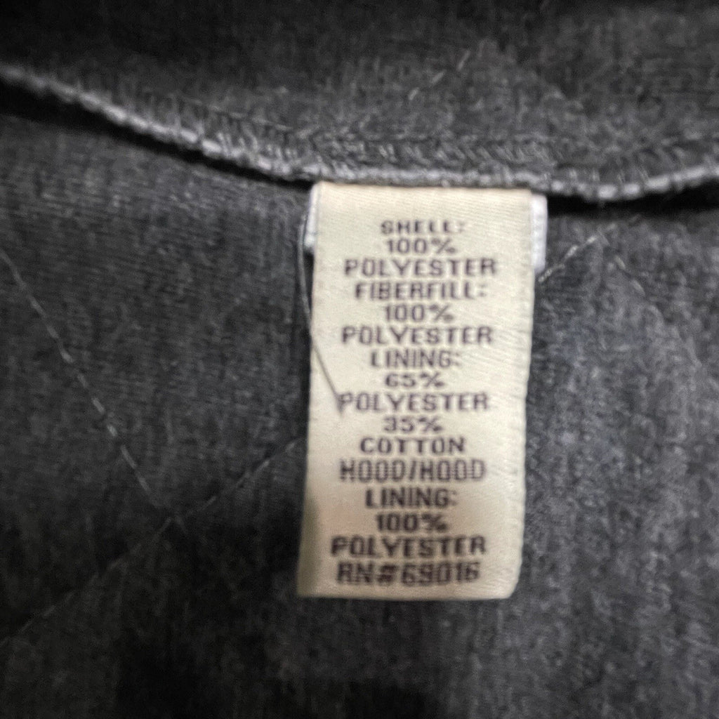 Ruff Hewn Women's Size PL (Petite Large) Quilted Gray Hoodie Vest w/Pockets