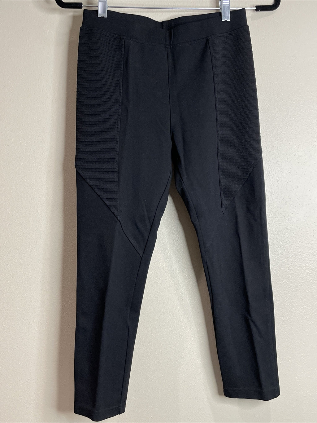 Vicinity Women’s Black Cropped Pull-On Moto Leggings Size M