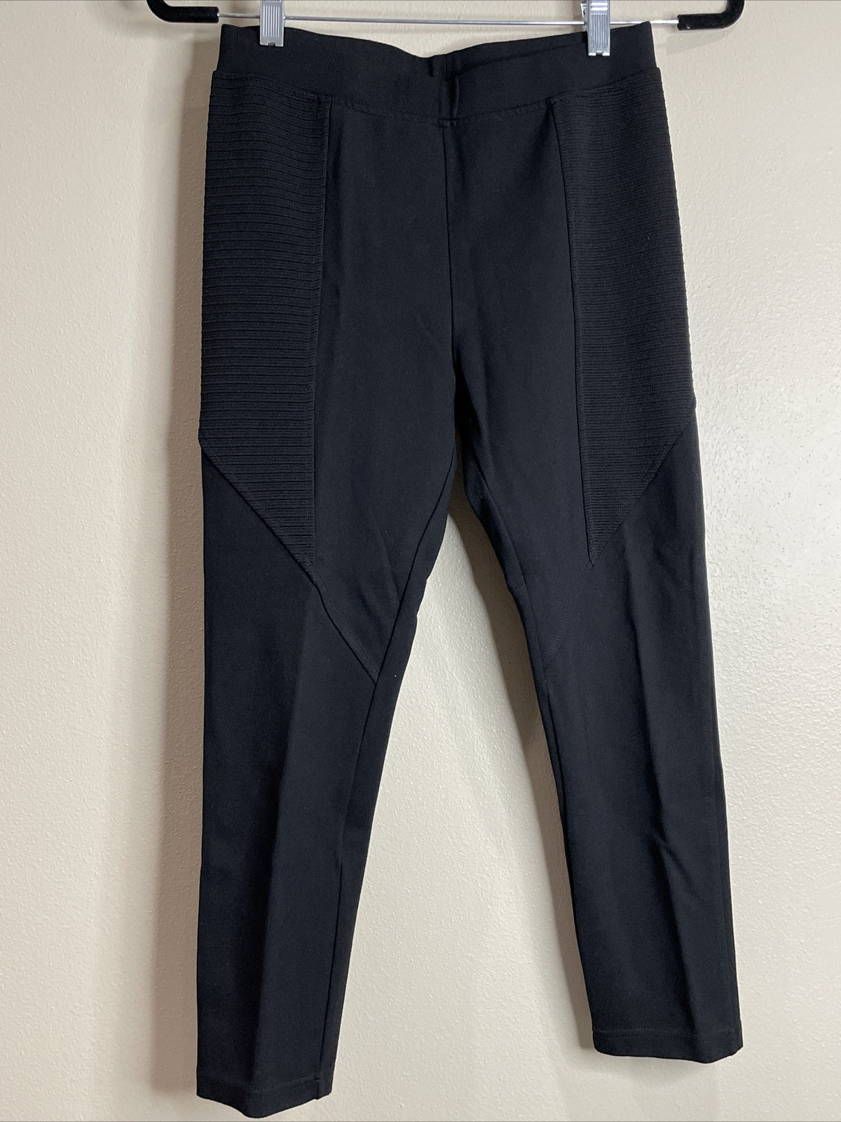 Vicinity Women’s Black Cropped Pull-On Moto Leggings Size M