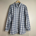 Timberland Men's XXL (2XL) Blue Plaid Long Sleeve Button Up Dress Shirt