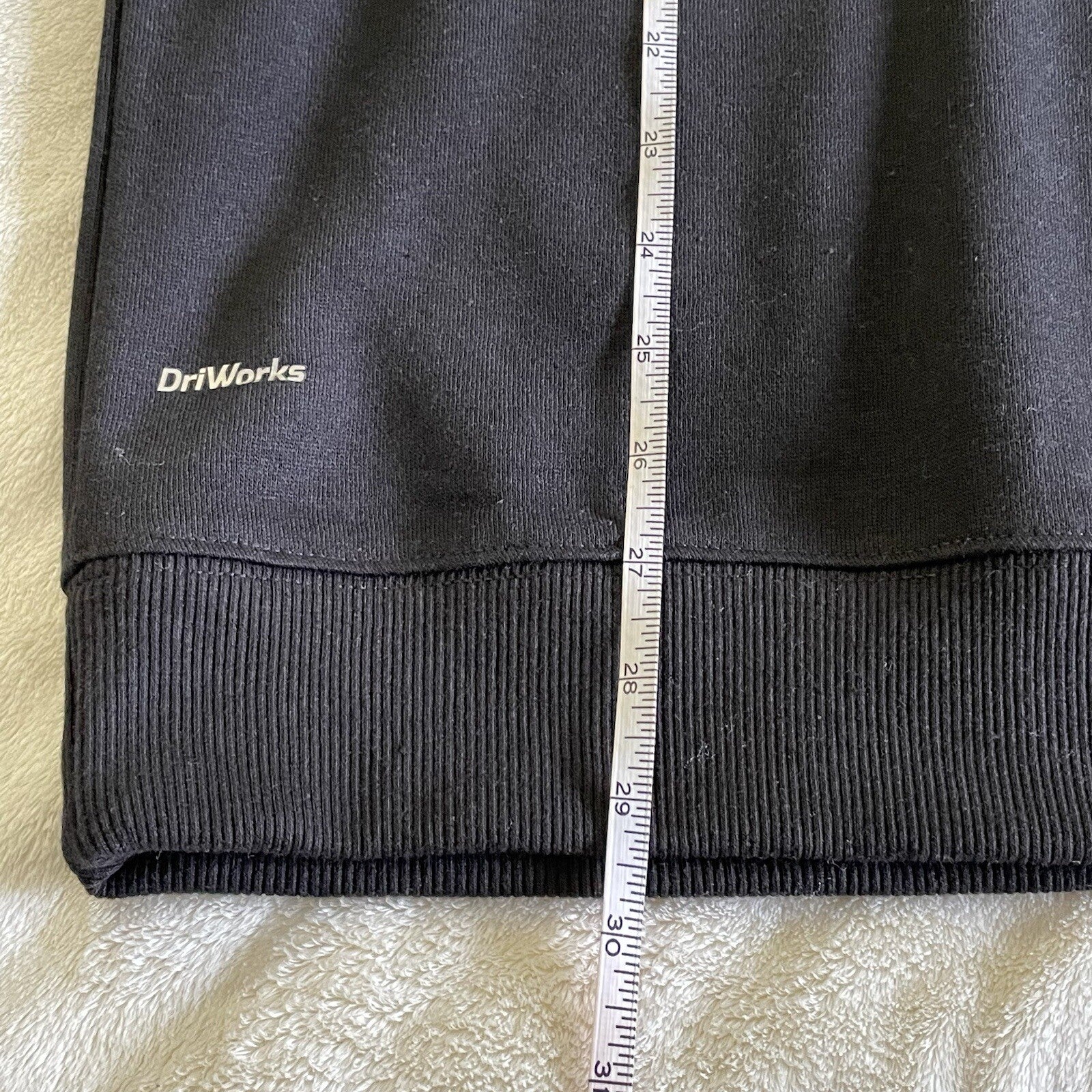 NWT Athletic Works Men's Size 2XL (50-52) DriWorks Black Fleece Sweatshirt