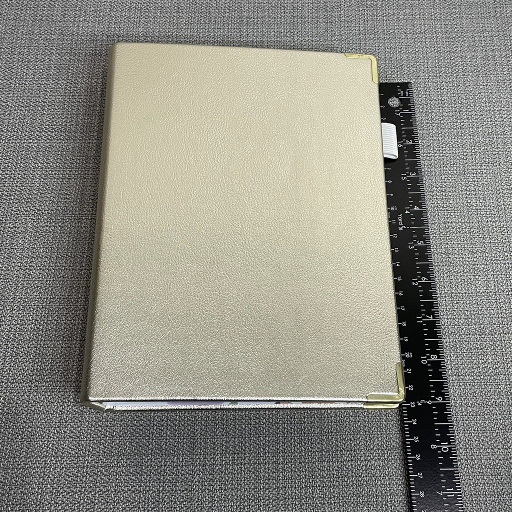 Decorative Fashion "Mini" Gold Floral Themed 3-Ring Planner Binder Bundle Set